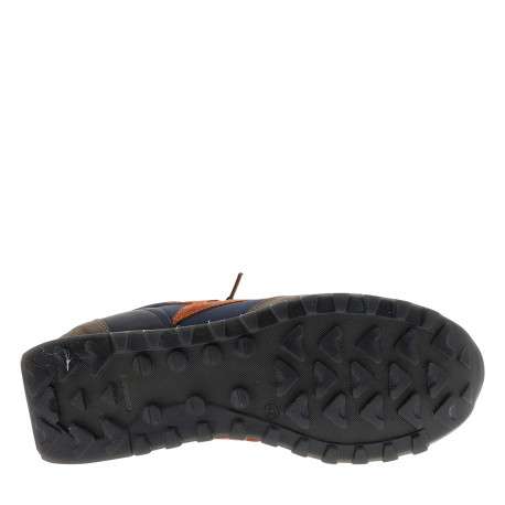 Baskets running en cuir bleues à talon plat fermé avec des lacets élastiqués - Image 6