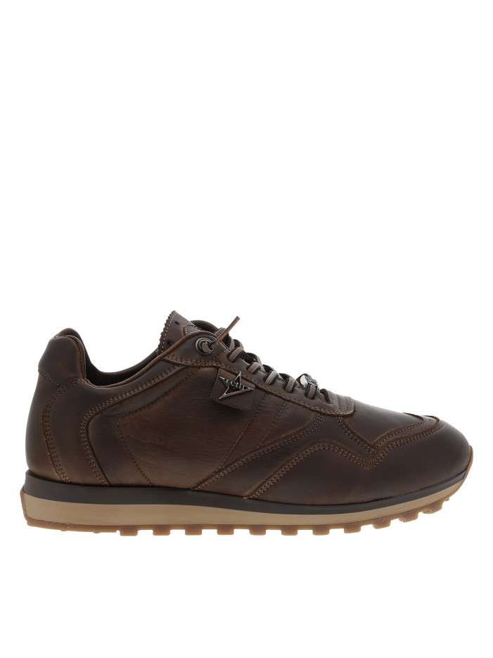 Baskets running en cuir...