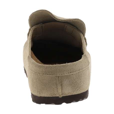 Mocassins Naples Wrapped Suede en cuir beiges à talon plat et arrière ouvert - Image 4