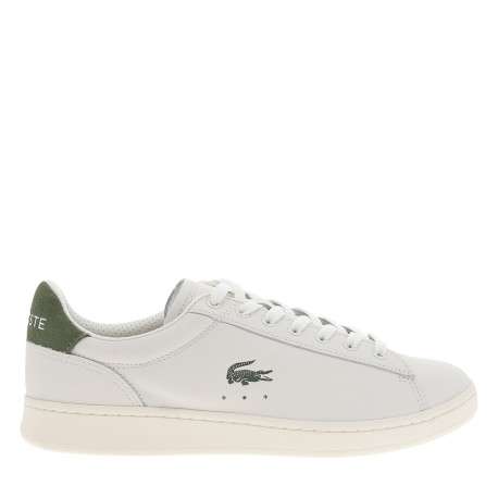 Tennis Carnaby en cuir blanc à talon plat munies de lacets et d'un logo vert