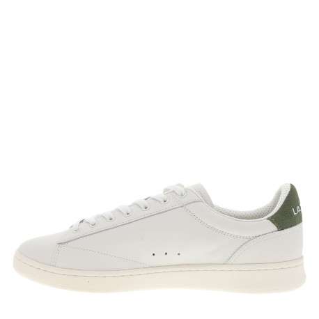 Tennis Carnaby en cuir blanc à talon plat munies de lacets et d'un logo vert - Image 3