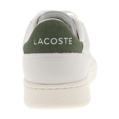 Tennis Carnaby en cuir blanc à talon plat munies de lacets et d'un logo vert - Image 4