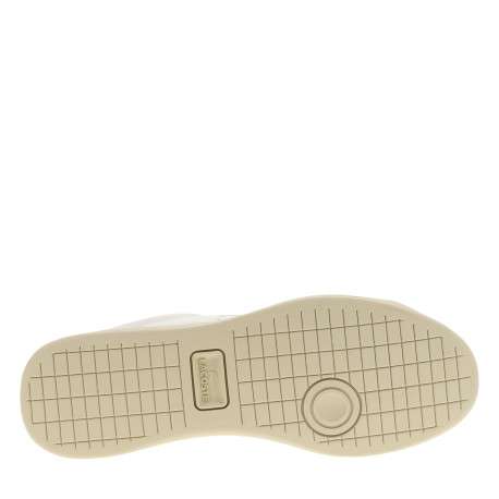 Tennis Carnaby en cuir blanc à talon plat munies d'une semelle beige - Image 6