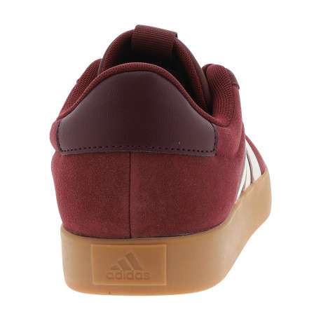 Tennis en cuir prune avec un talon plat et une fermeture à lacets - Image 4