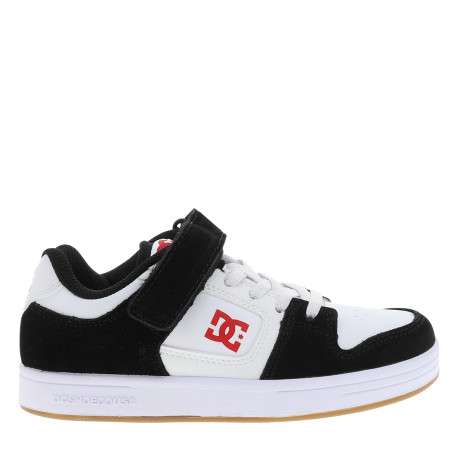 Baskets skate Manteca 4 V en cuir blanches et noir à talon plat et logo
