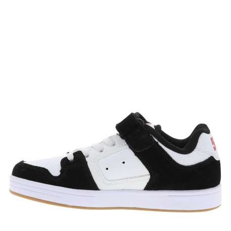 Baskets skate Manteca 4 V en cuir blanches et noir à talon plat et logo - Image 3