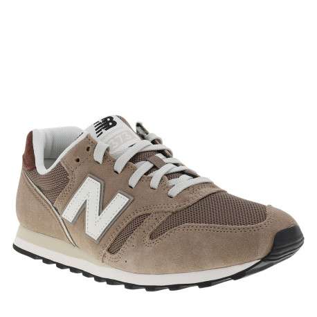 Baskets running 373 en cuir beiges avec un talon plat et des lacets - Image 2