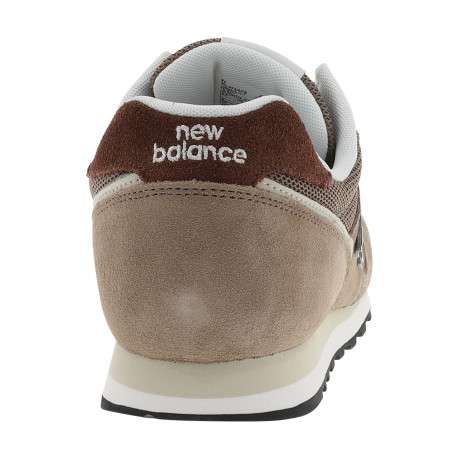 Baskets running 373 en cuir beiges avec un talon plat et des lacets - Image 4