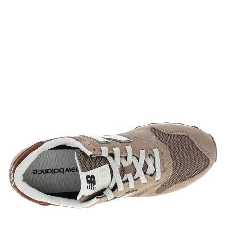 Baskets running 373 en cuir beiges avec un talon plat et des lacets - Image 5