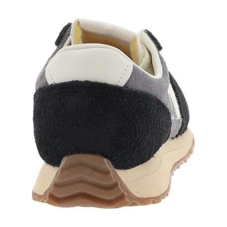 Tennis 471 en cuir noires et grises avec un talon plat et des lacets - Image 4