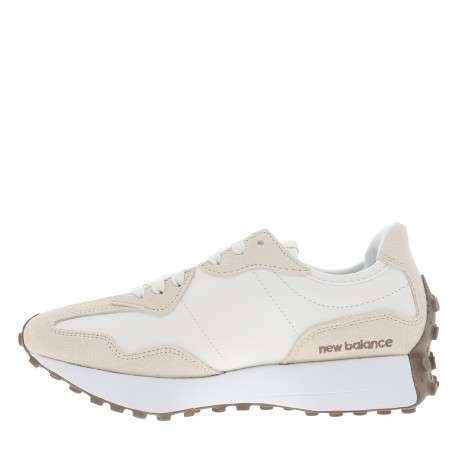 Baskets running 327 en cuir écrues avec un talon plat et des lacets - Image 3