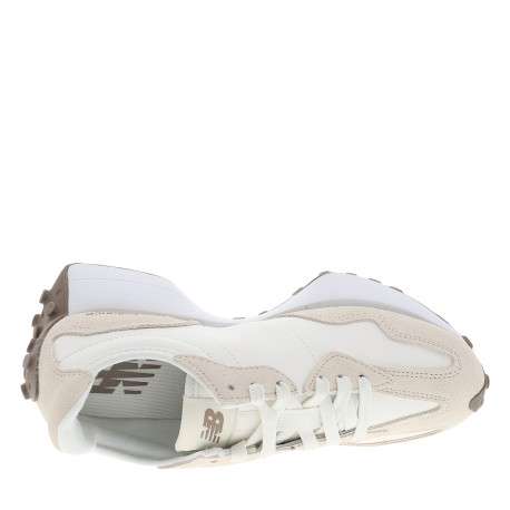 Baskets running 327 en cuir écrues avec un talon plat et des lacets - Image 5