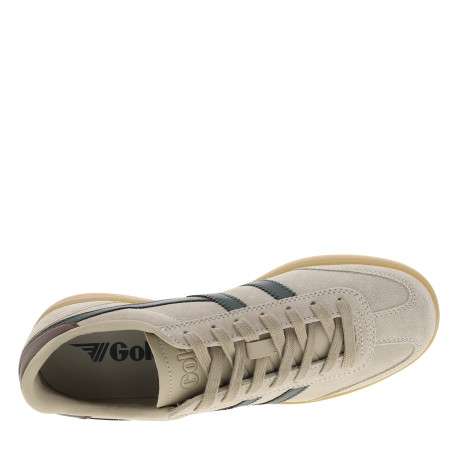 Tennis Viper en cuir beiges à talon plat pourvues d'une fermeture à lacets - Image 5