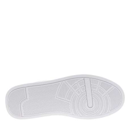 Tennis Th Court en cuir blanc à talon plat agrémentée du logo doré - Image 6