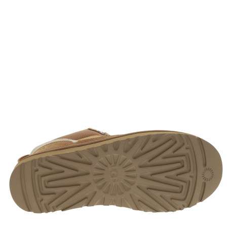 Sneakers en cuir camel à talon plat avec pourvues d'une languette rembourrés - Image 6