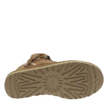 Richelieu en cuir taupe avec un talon plateforme et des lacets larges - Image 6