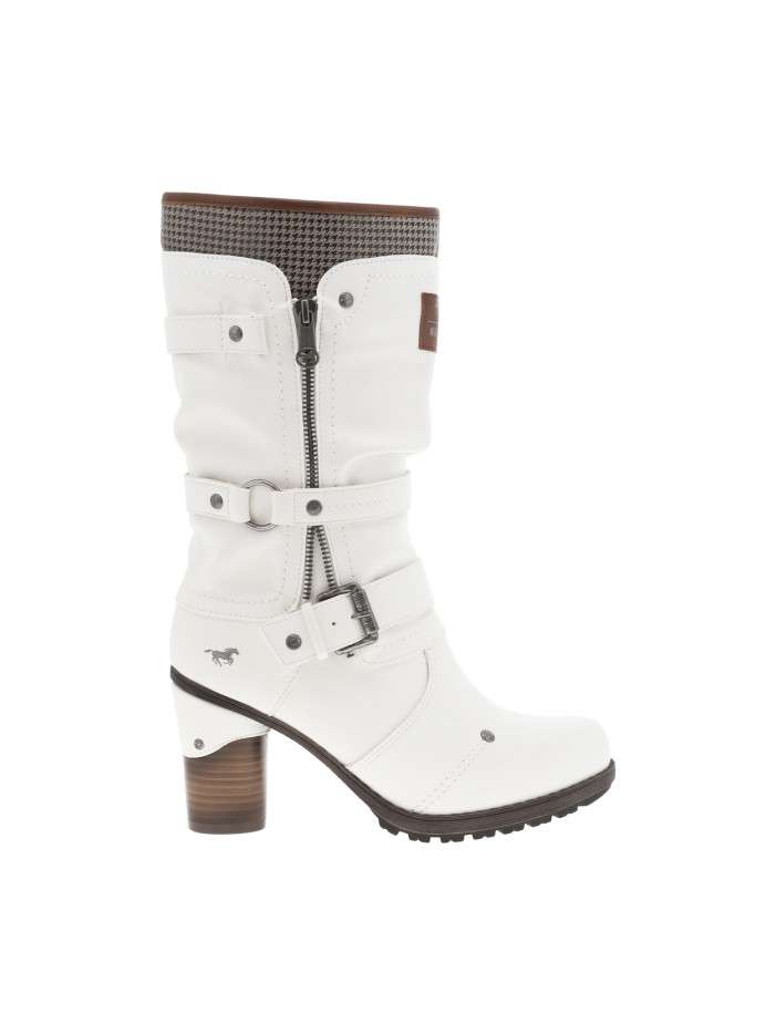 Bottes blanches à talon...