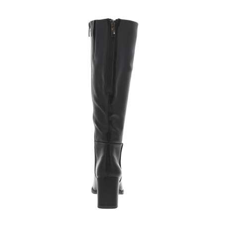 Bottes en cuir noires pourvues de fermetures zippées et du logo de la marque - Image 4