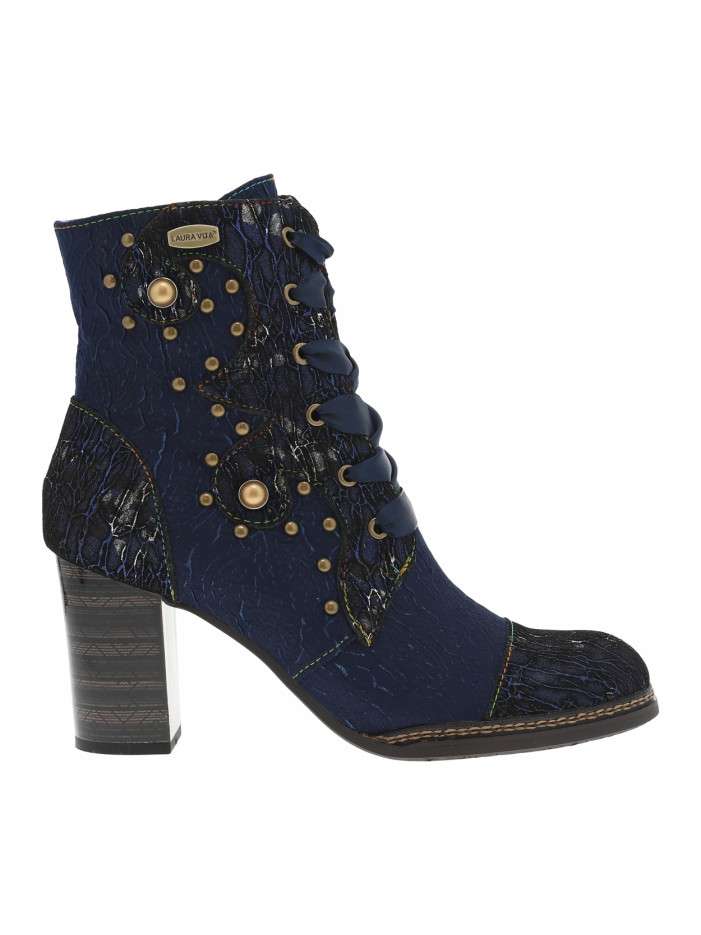 Bottines bleues à talon...