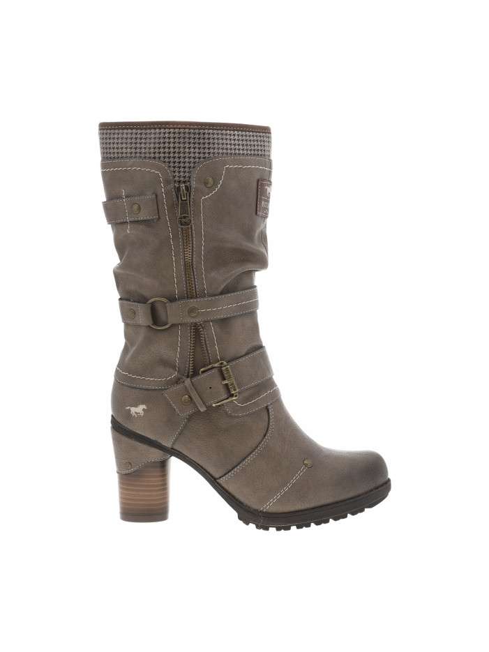 Bottes taupe à talon...