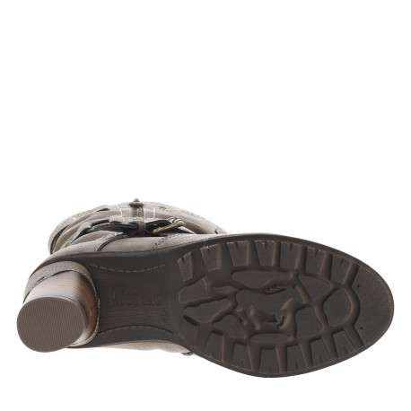 Bottes taupe à talon décroché haut avec des boucles à ardillons - Image 6