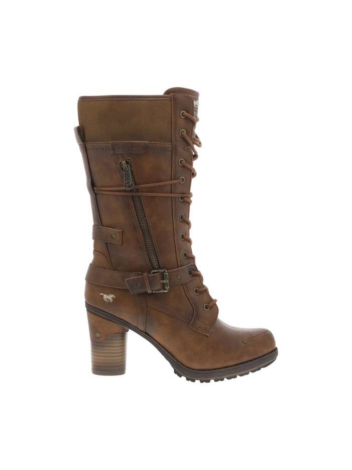 Bottes brunes à talon...