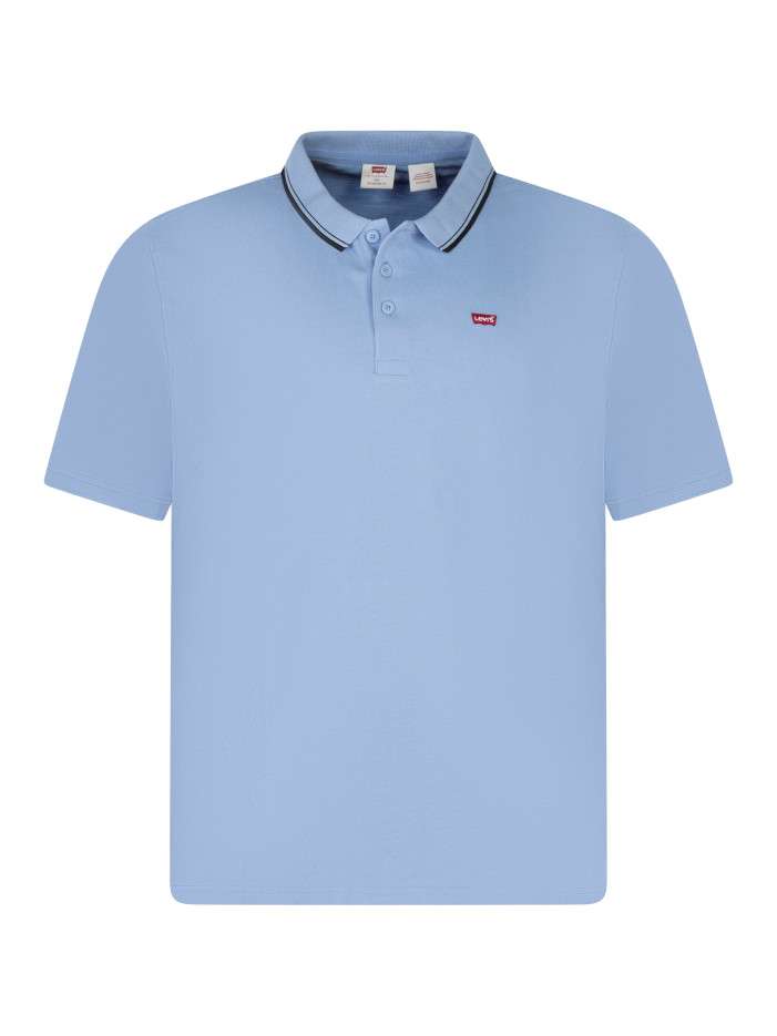 Polo en coton bleu à coupe...