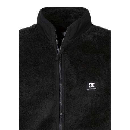 Sweat zippé noir uni muni d'une coupe droite et d'un col montant - Image 3