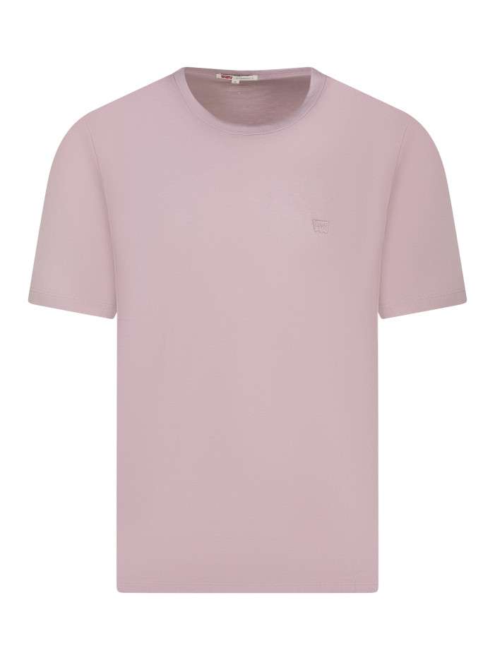 T-shirt en coton mauve à...