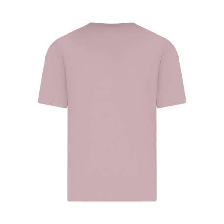 T-shirt en coton mauve à coupe droite pourvu d'un col rond et de manches courtes - Image 2