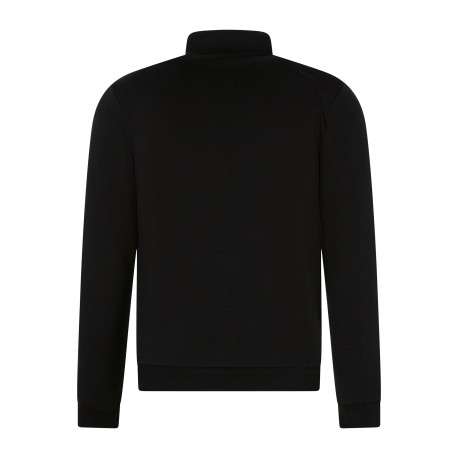 Sweat zippé en coton mélangé stretch noir pourvu d'un col semi-montant - Image 2