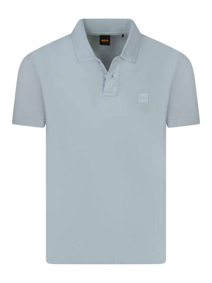 Polo en coton bleu clair...