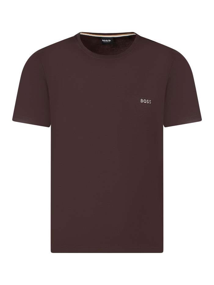 T-shirt en coton brun à...