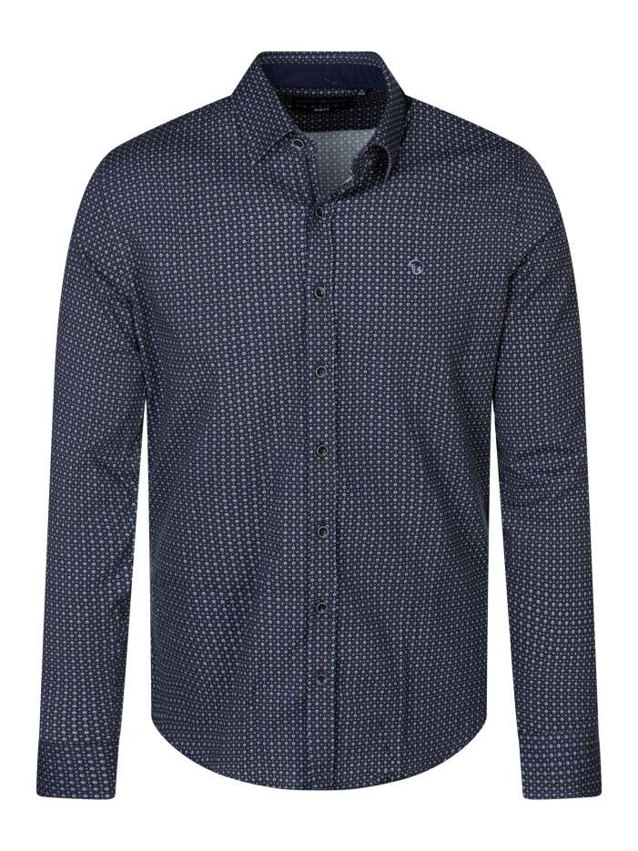 Chemise bleu marine à...