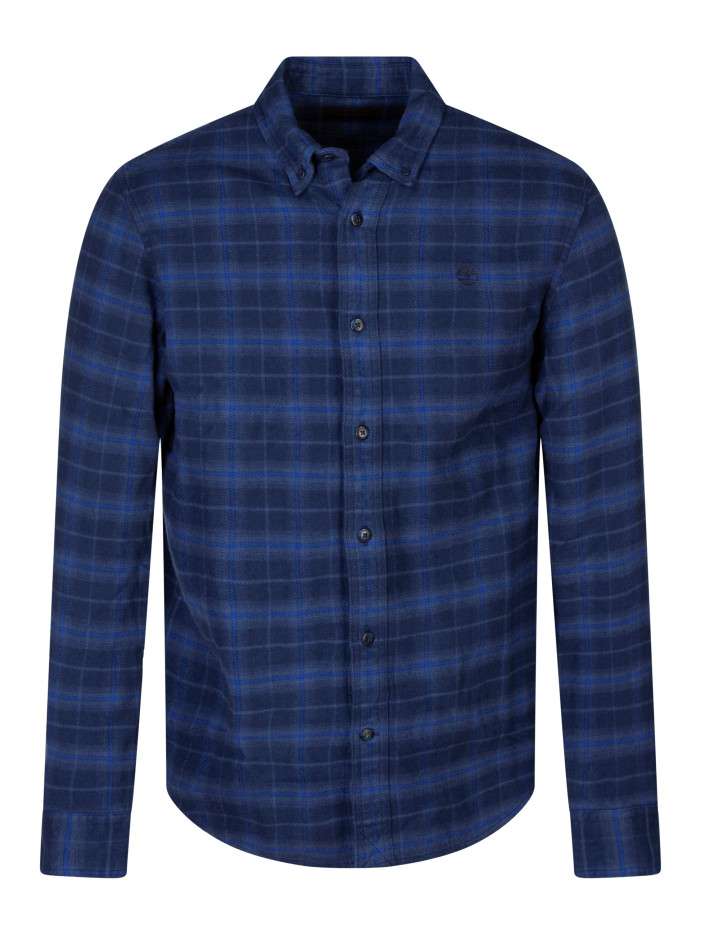 Chemise en coton bleu foncé...