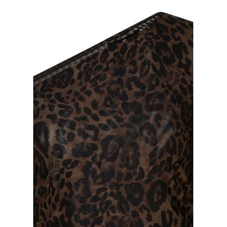 Top léopard imprimé coupe moulante pourvu d'un col asymétrique - Image 3