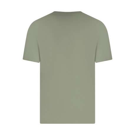 T-shirt en coton vert à coupe droite pourvu de manches courtes - Image 2