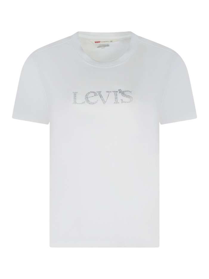 T-shirt en coton blanc à...