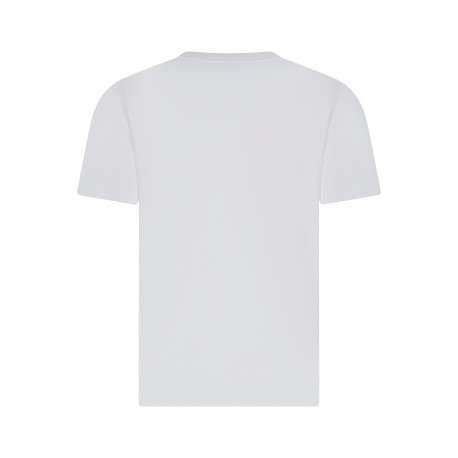 T-shirt en coton blanc à coupe droite pourvu d'un col rond et de manches courtes - Image 2