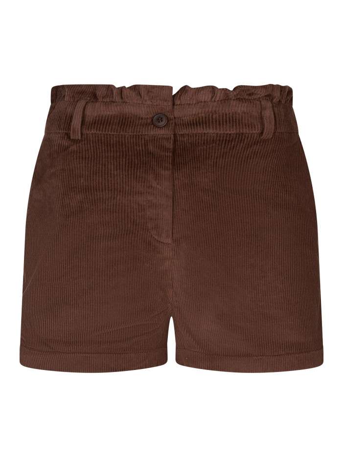 Short chino chocolat doté...
