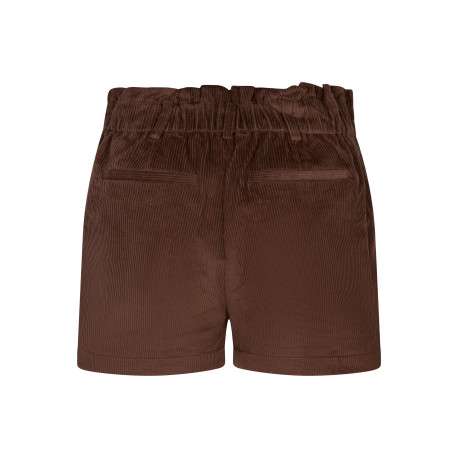 Short chino chocolat doté d'un tissu en velours côtelé avec une coupe droite - Image 2