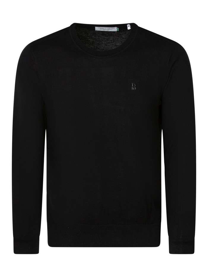 Pull noir à coupe droite...
