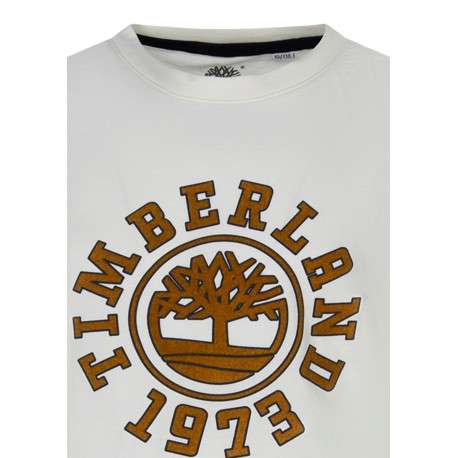 T-shirt à manches longues en coton blanc orné d'un imprimé logotypé - Image 3