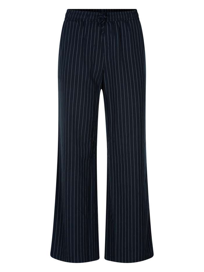 Pantalon marine à rayures...