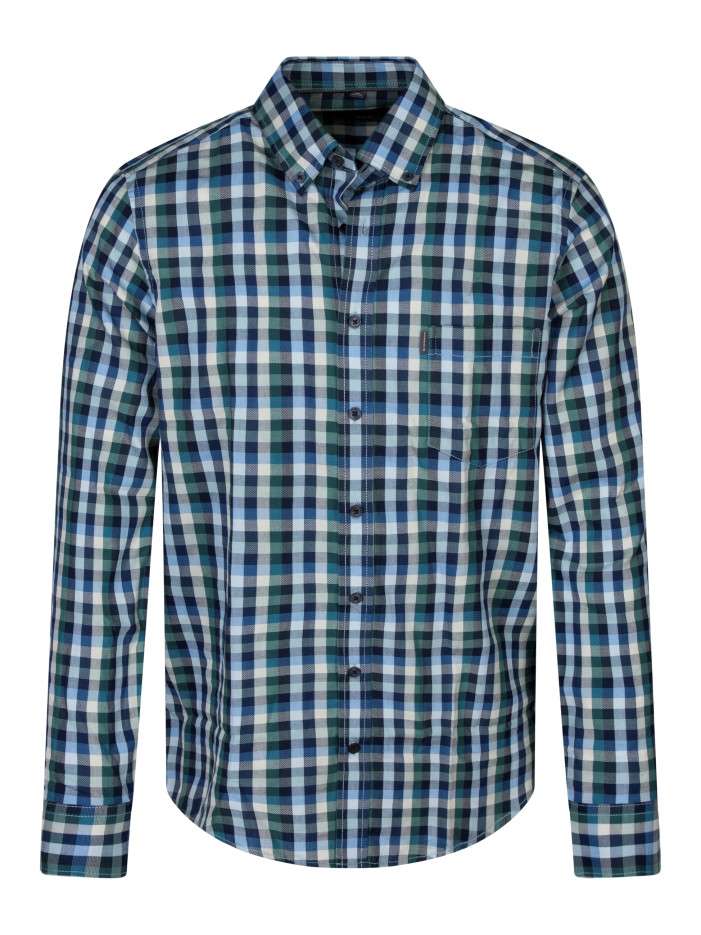 Chemise en coton à carreaux...