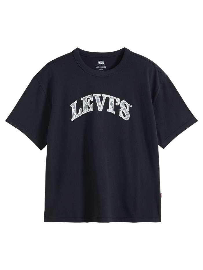 T-shirt en coton noir à...