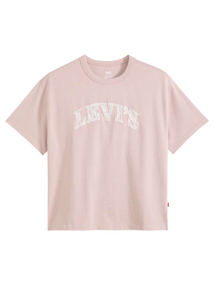 T-shirt en coton rose à...