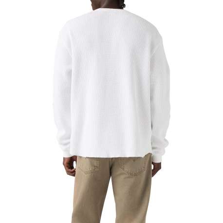 T-shirt en coton blanc à coupe droite pourvu de manches longues - Image 4