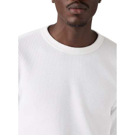T-shirt en coton blanc à coupe droite pourvu de manches longues - Image 5