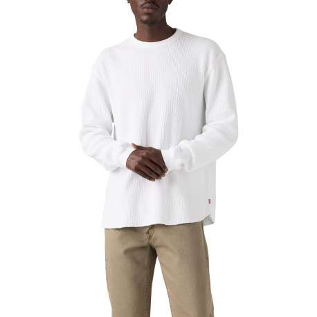 T-shirt en coton blanc à coupe droite pourvu de manches longues - Image 6